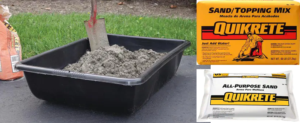 Mortar tub and mortar mix for dry pack